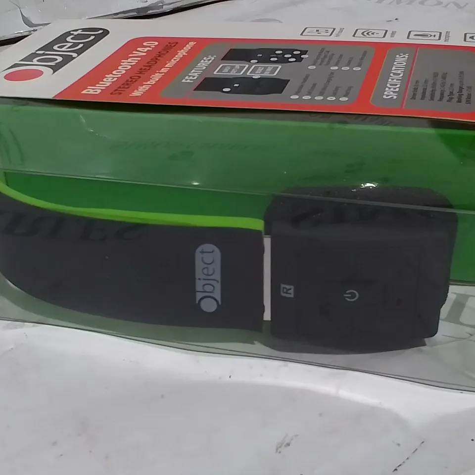 BOXED OBJECT BLUETOOTH STEREO HEADSET - GREEN