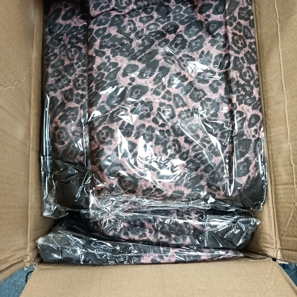 A BOX OF APROXIMATELY 15 LEOPARD PRINT SHAWLS