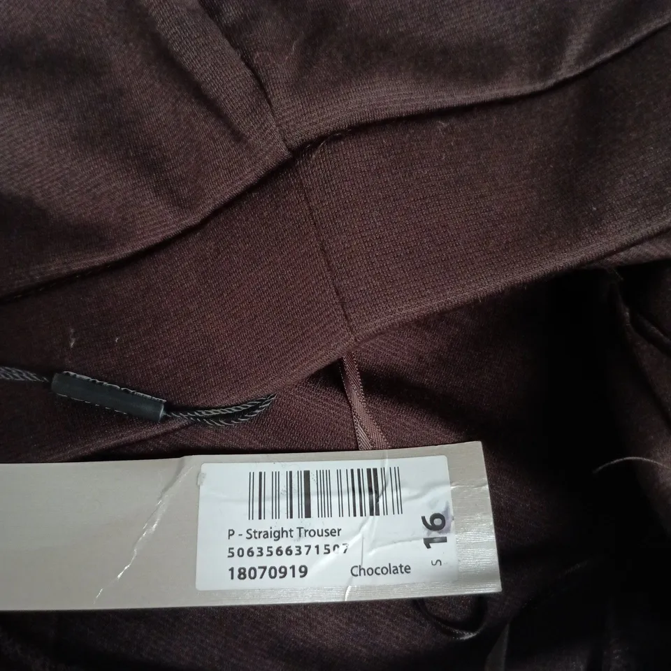 ROMAN PETITE P - STRAIGHT TROUSER, CHOCOLATE, UK SIZE 16