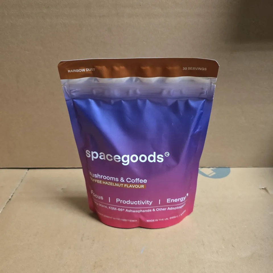 SPACEGOODS RAINBOW DUST MUSHROOMS & COFFEE - COFFEE HAZELNUT FLAVOUR (240G)