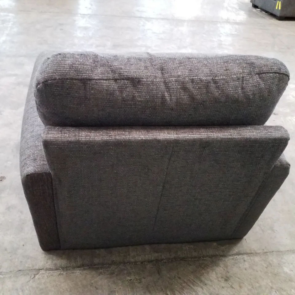 QUALITY DESIGNER ARMCHAIR - DARK GREY FABRIC
