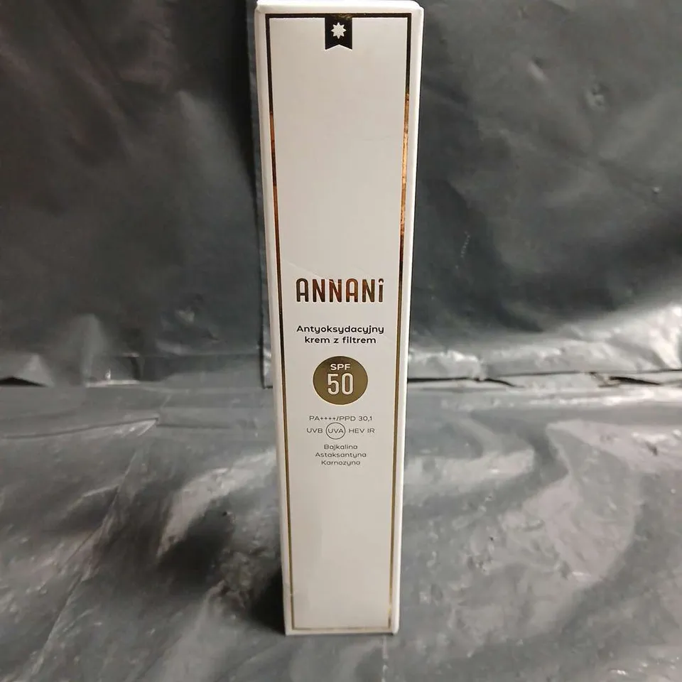 ANNANI ANTIOXIDANT CREAM WITH SPF 50 – 50 ML, BOXED 