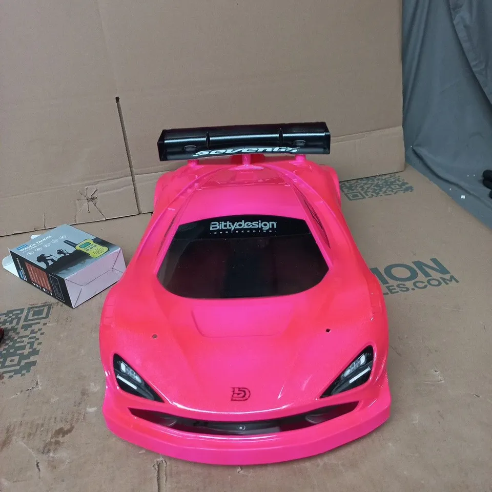 BITTYDESIGN PINK RC CAR BODY ON CARBON FIBRE CHASSIS – BRUSHLESS MOTOR & ESC 