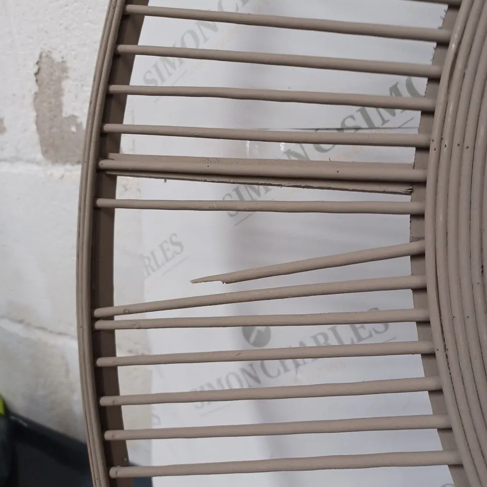 K BY KELLY HOPPEN BAMBOO TAUPE CIRCULAR MIRROR - COLLECTION ONLY