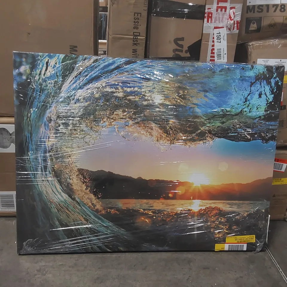 BIG WAVE SUNSET - WRAPPED CANVAS PHOTOGRAPH