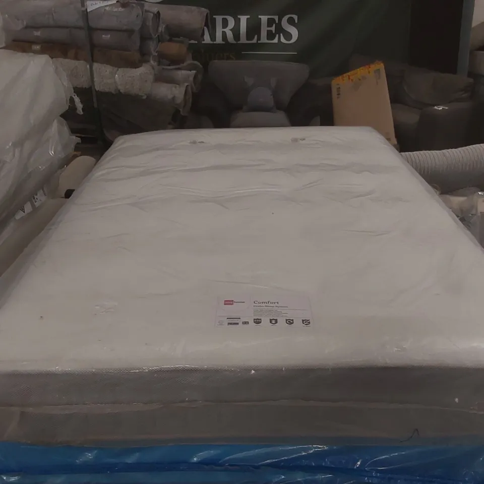 QUALITY BAGGED COMFORT ORTHO SLEEP SYSTEM OPEN COIL 4'6 DOUBLE MATTRESS 