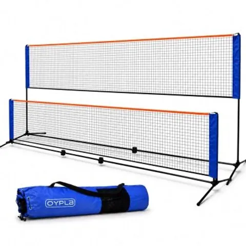 BOXED OYPLA LARGE 5M ADJUSTABLE FOLDABLE BADMINTON TENNIS VOLLEYBALL NET