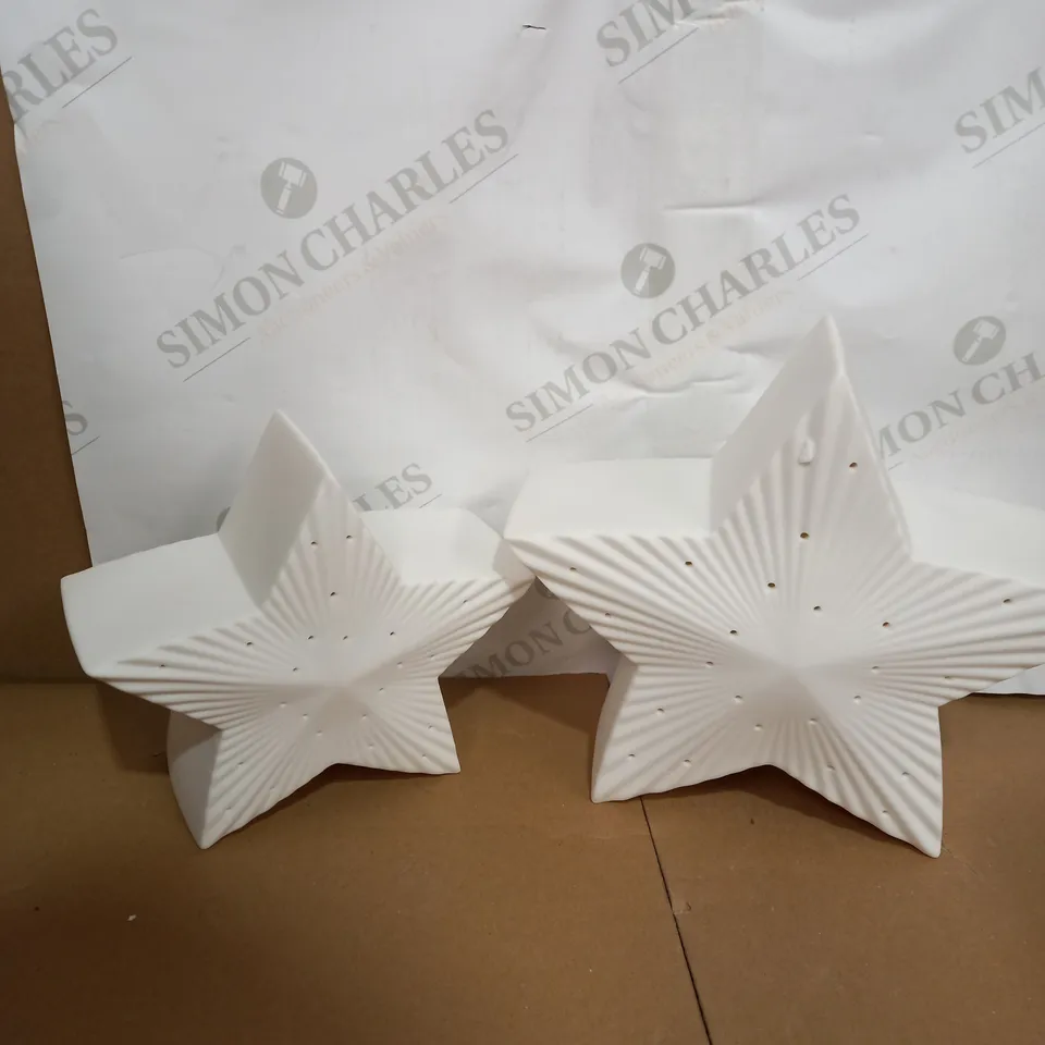 K BY KELLY HOPPEN SET OF LARGE CERAMIC LIGHT UP ORNAMENTS