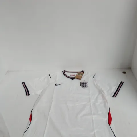 NIKE ENGLAND FOOTBALL SHIRT β WHITE NATIONAL TEAM JERSEY, CREST & STAR, SIZE XL