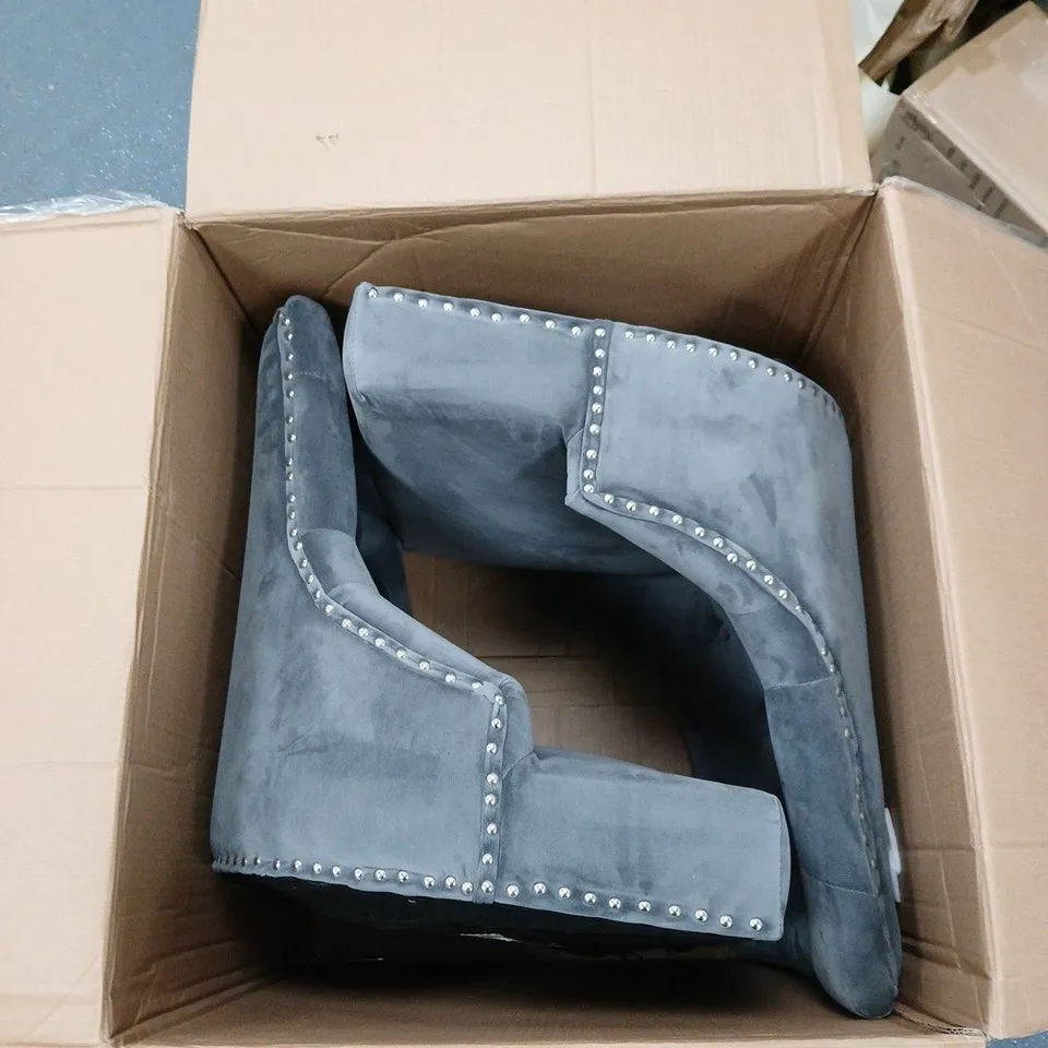 WARWICK PAIR OF VELVET CHAIRS BLACK