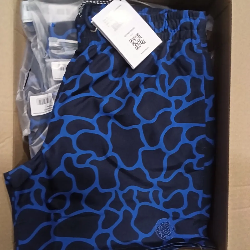 BRAND NEW BOX OF BRASS MONKEY SHORTS - WATER DESIGN SIZE SMALL APPROXIMATELY 13