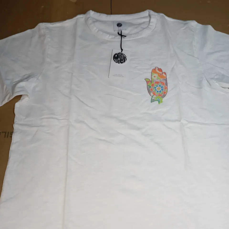 PRETTY GREEN AVALON PRINT T-SHIRT SIZE L