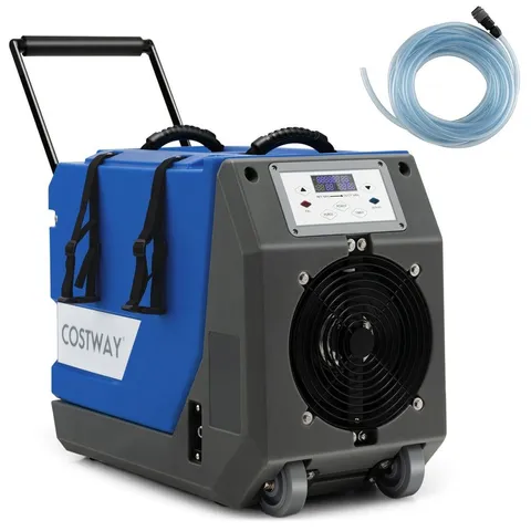 BOXED COSTWAY 85L/DAY COMMERCIAL DEHUMIDIFIER WITH PUMP AND 24H TIMER - BLUE