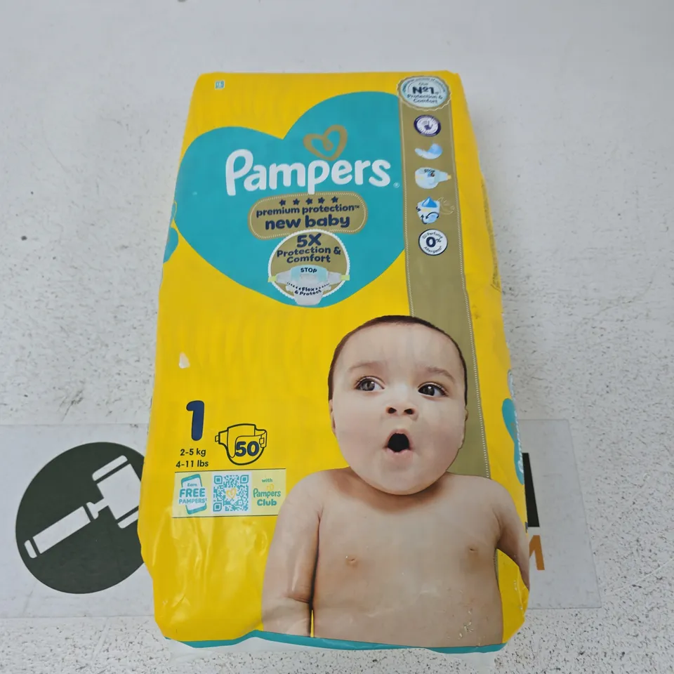 PAMPERS PREMIUM PROTECTION NEW BABY NAPPIES SIZE 1 – 50 PACK