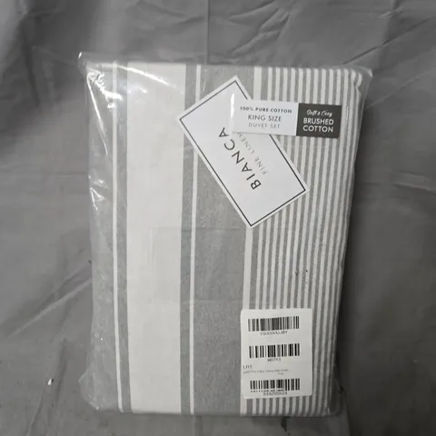 KING SIZE DUVET SET – 100% PURE COTTON BRUSHED FINISH (SEALED PACKAGING)