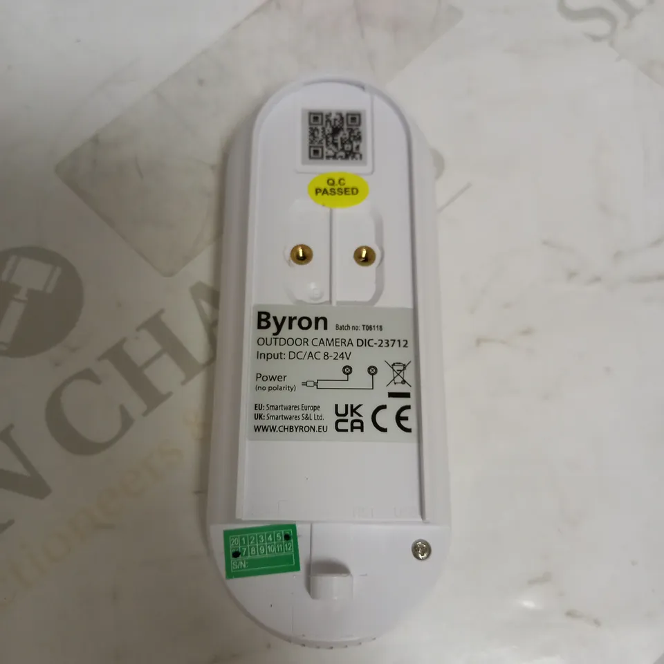 BYRON WIRED WI-FI VIDEO DOOR BELL