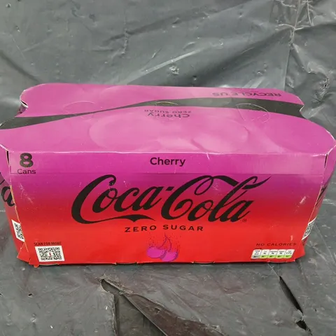 PACK OF 8 COCACOLA ZERO SUGAR CHERRY - COLLECTION ONLY 