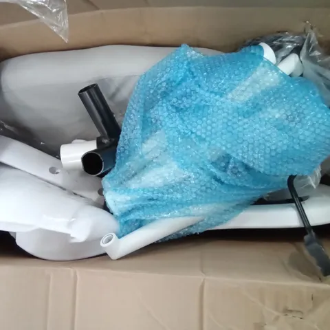 BOXED HBADA WHITE OFFICE CHAIR