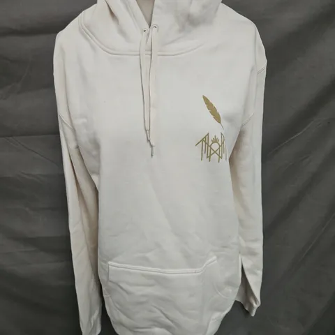 SLEEP TOKEN BACK PRINT HOODIE IN OFF WHITE SIZE XL