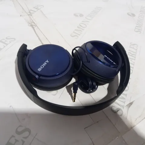 SONY ON EAR HEADPHONES IN BLUE
