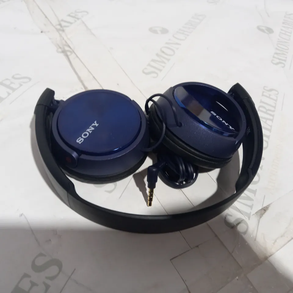 SONY ON EAR HEADPHONES IN BLUE