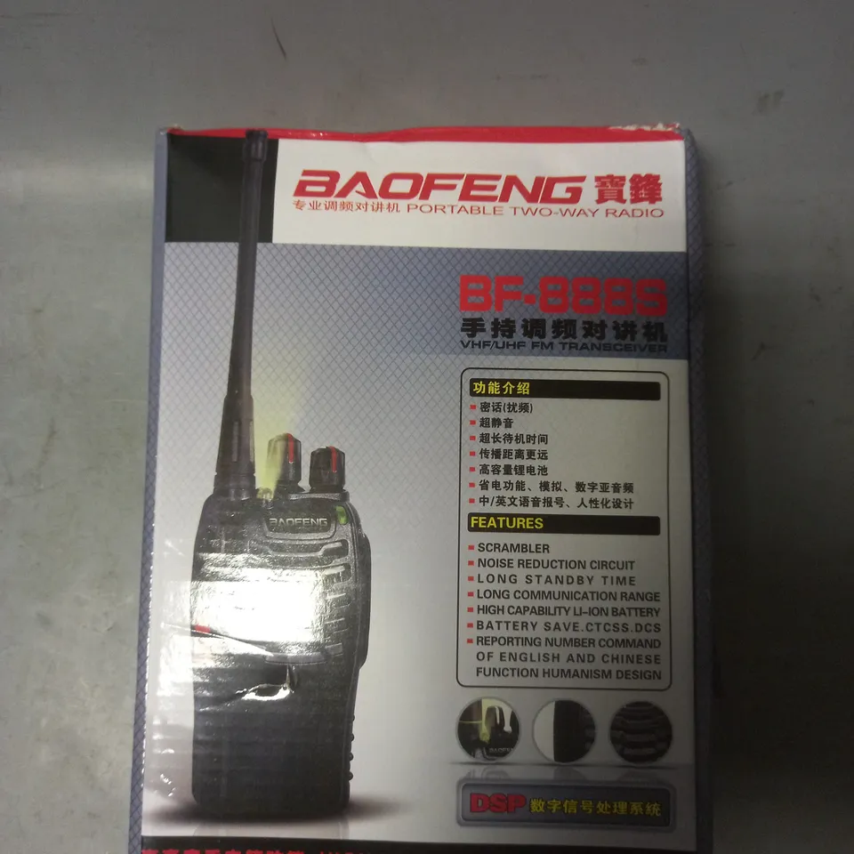 BOXED BOAFENG BF-888S PORTABLE TWO-RAY RADIO WALKIE TALKIE 