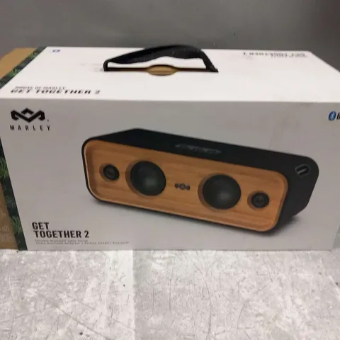 BOXED HOUSE OF MARLEY GET TOGETHER 2 PORTABLE BLUETOOTH AUDIO SYSTEM