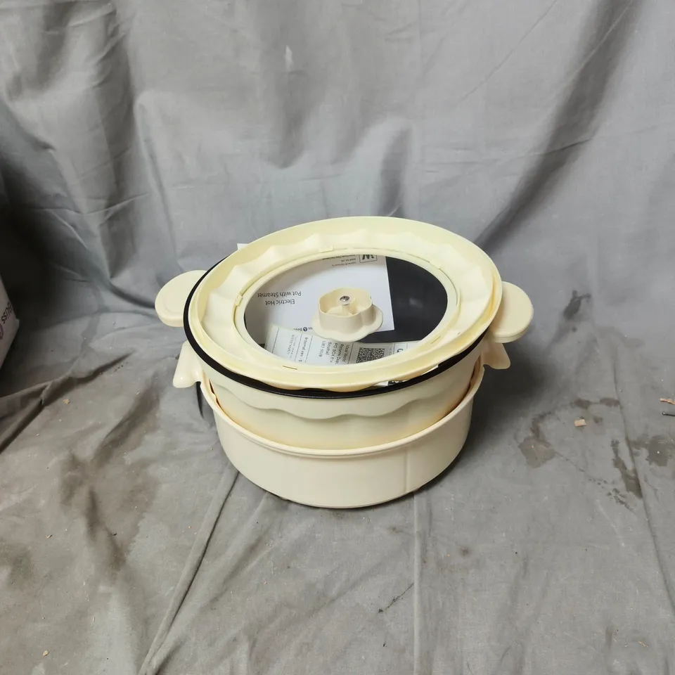 BLISS & BEYOND ELECTRIC HOT POT WITH STEAMER – 2.5 L, 800W