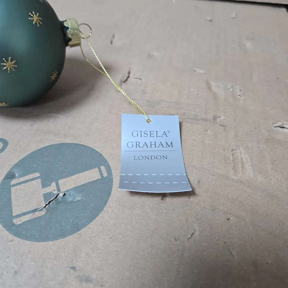 SET OF 12 GISELA GRAHAM FATHER CHRISTMAS HANGING ORNAMENTS 