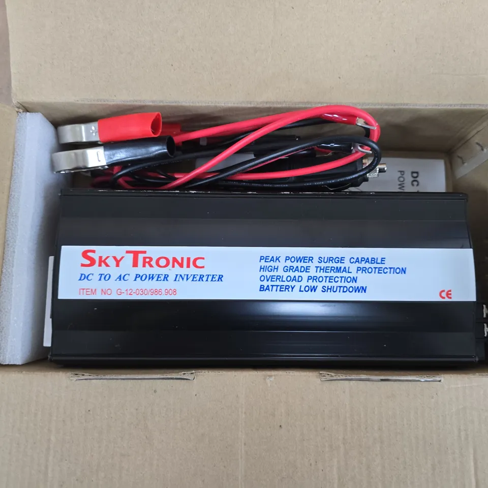 SKYTRONIC DC TO AC POWER INVERTER – COMPACT & PORTABLE