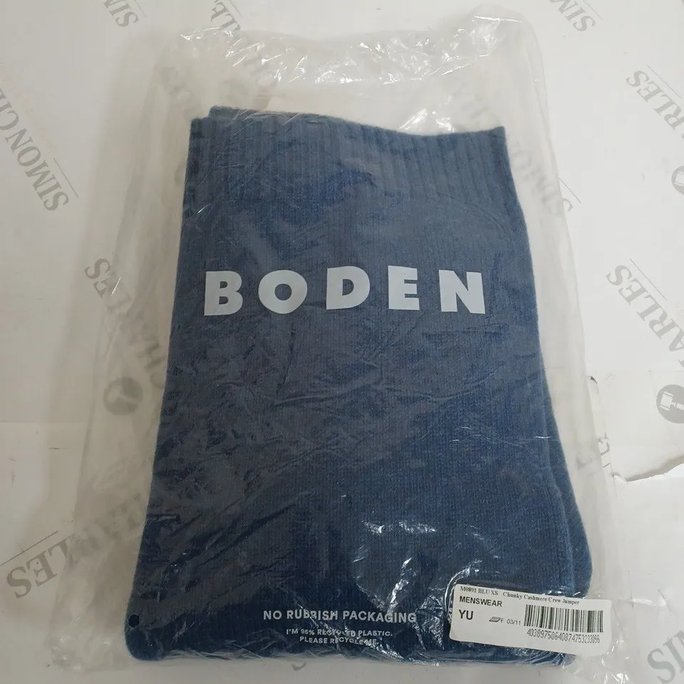 BODEN CHUNKY CASHMERE CREW JUMPER SIZE XS 