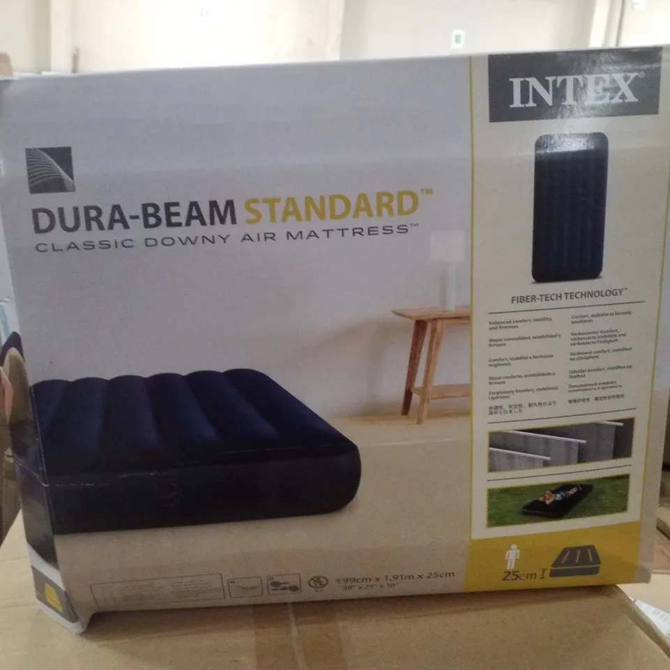 BOXED INTEX DURA-BEAM STANDARD AIR MATTRESS 