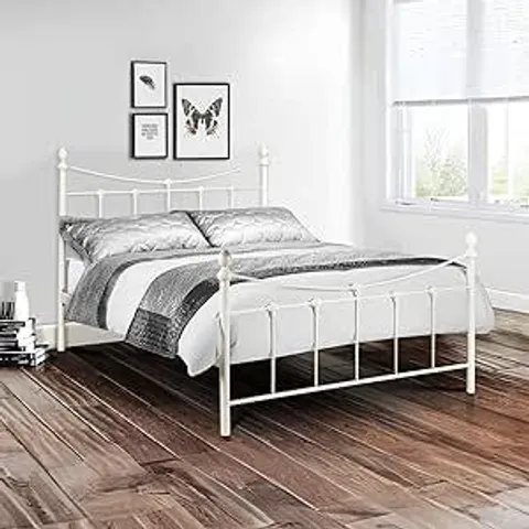 BOXED JULIAN BOWEN REBECCA BED//DOUBLE - STONE WHITE (1 BOX)
