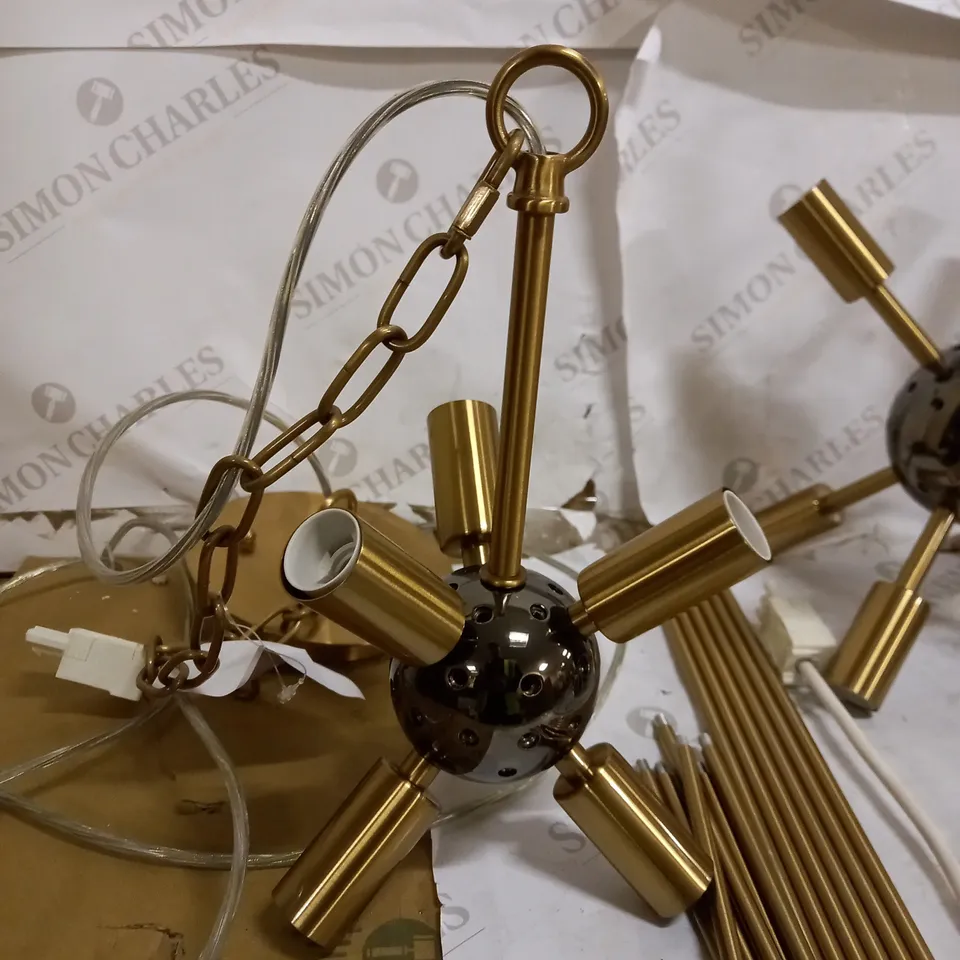 ORCIA 8LT PENDANT AGED BRASS EFFECT PLATE & AGED BLACK NICKEL