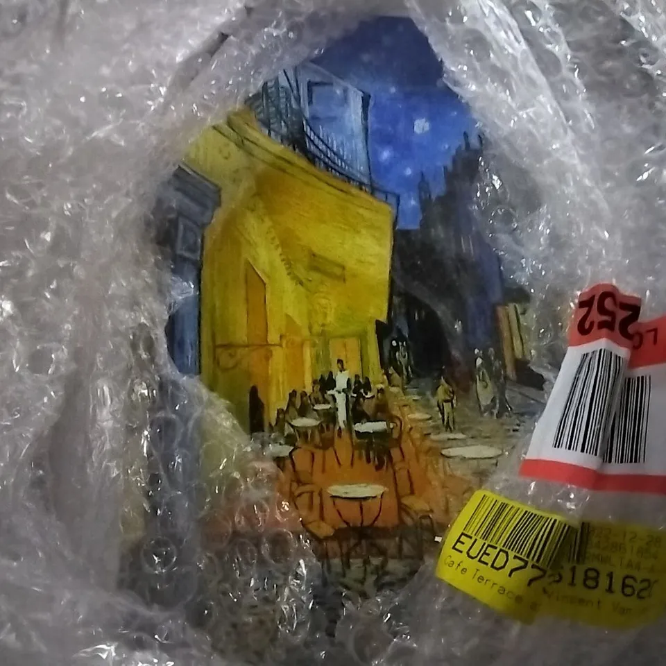 BAGGED CAFE TERRACE AT NIGHT BY VINCENT VAN GOGH - PICTURE FRAMED