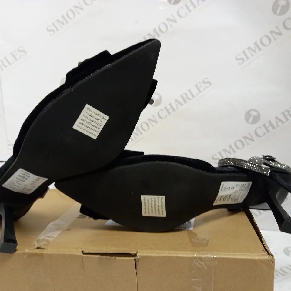 SIMPLY BE DIAMANTE BOW HEELS UK SIZE 7 WIDE