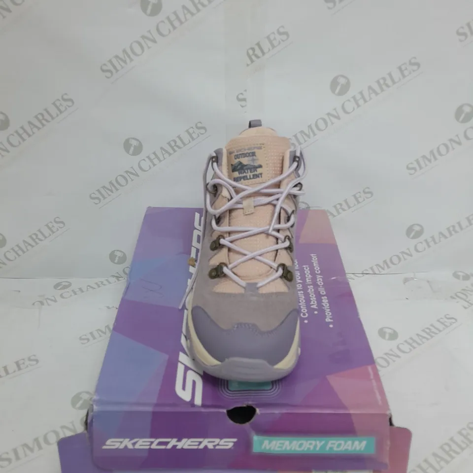 SKECHERS HIGH TOP LACE UP HIKER BOOTS (LAVENDER), SIZE 6.5 UK