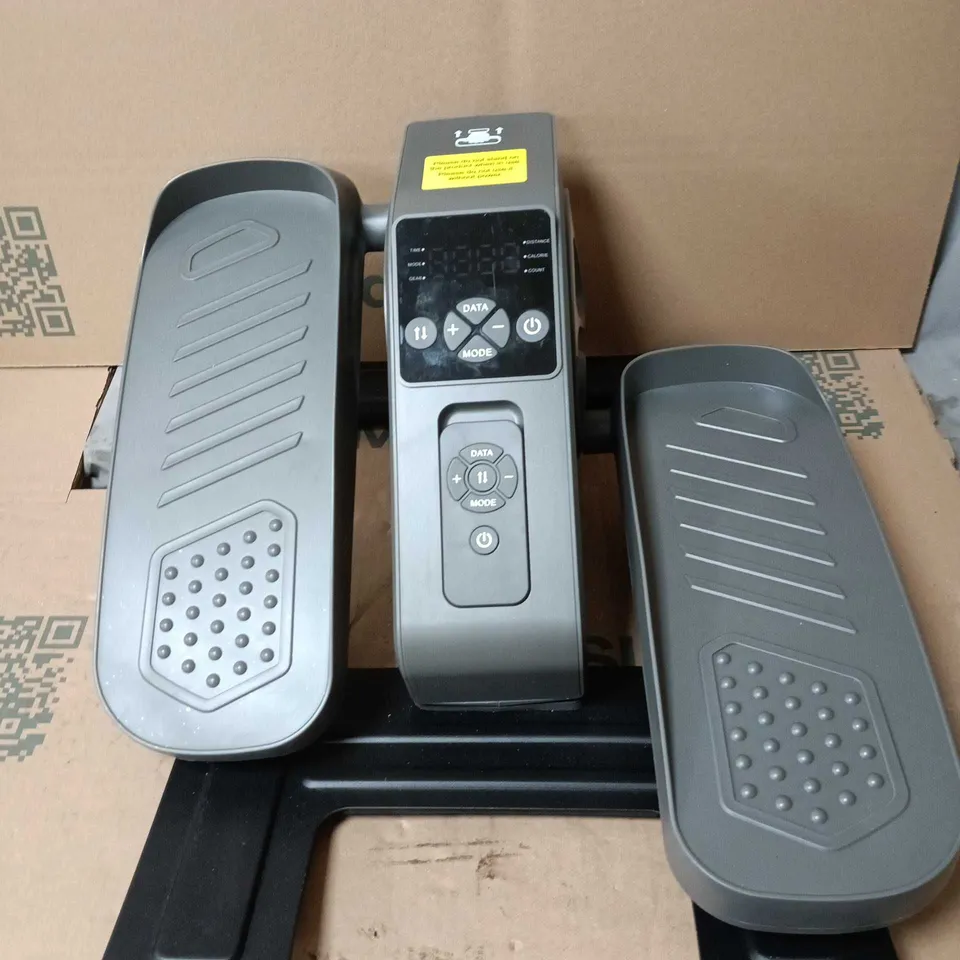 LIVMORE MOTORISED PEDAL STEPPER EXERCISER WITH LCD MONITOR. UNBOXED