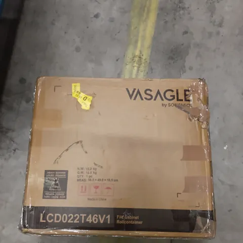 VASAGLE FILING CABINET WITH 2 DRAWERS, LOCKABLE FILE CABINET, MOBILE PEDESTAL WITH ADJUSTABLE HANGING RAILS, WHITE LCD027W46