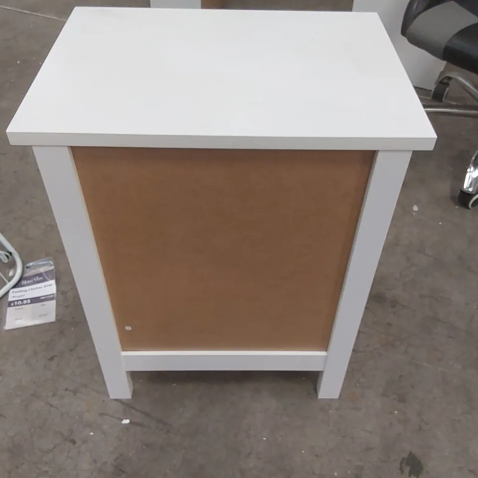 WOODEN 2 DRAWER CHEST - WHITE 