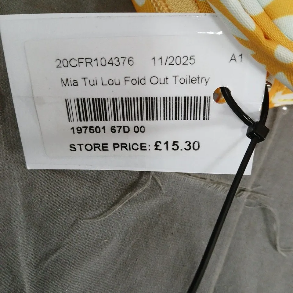 Mia Tui Lou Fold-Out Toiletry Bag – Yellow Floral