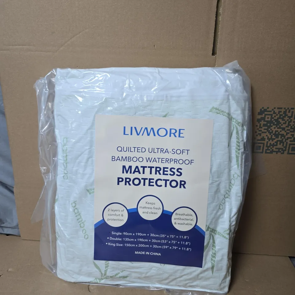 LIVMORE MATTRESS PROTECTOR – BAMBOO, QUILTED, WATERPROOF - SINGLE 