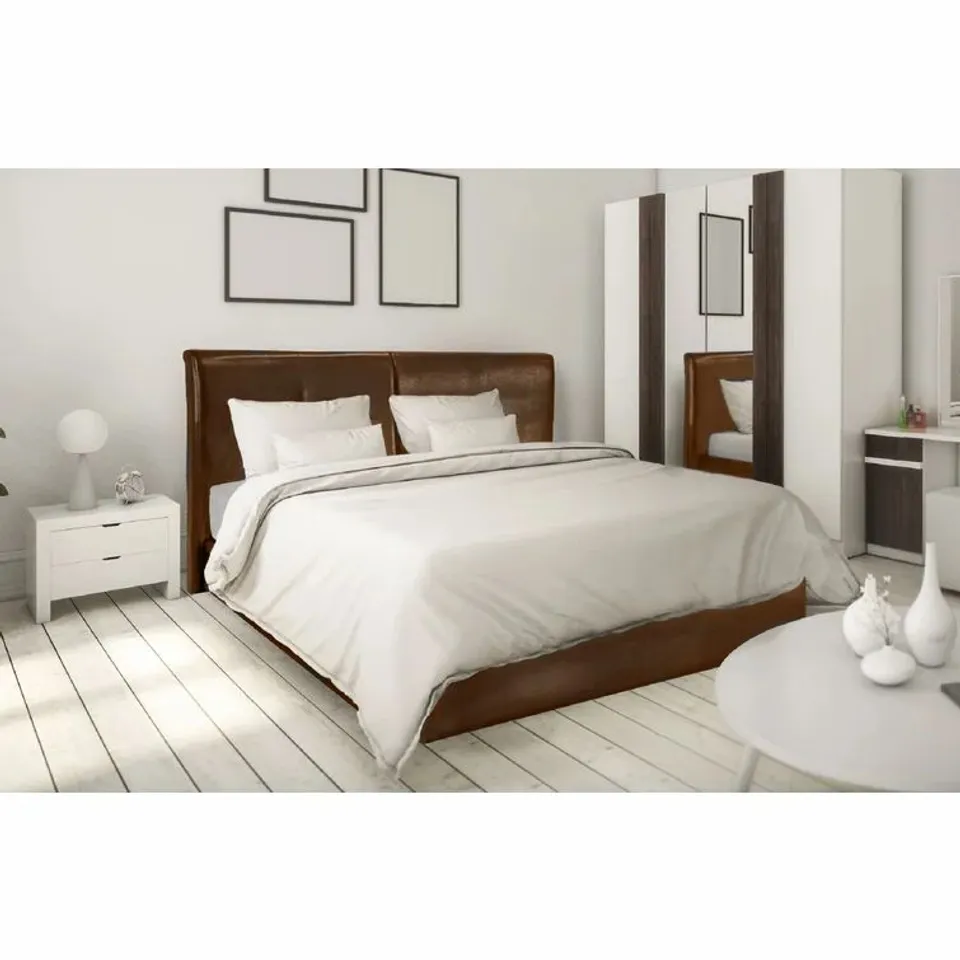 BOXED CATO SUPER KING UPHOLSTERED BED FRAME - 2 BOXES 