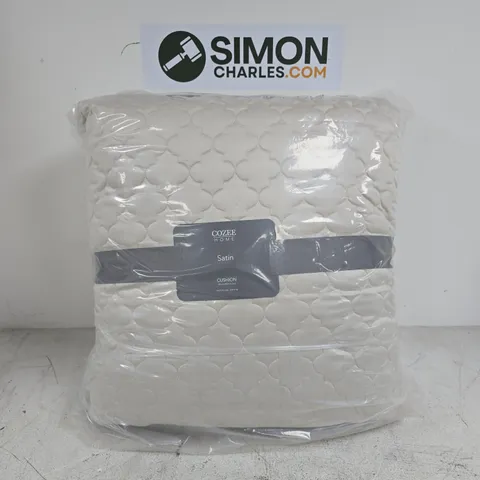 COZEE HOME SATIN SET OF 2 OVERSIZED SQUARE FILLED CUSHIONS