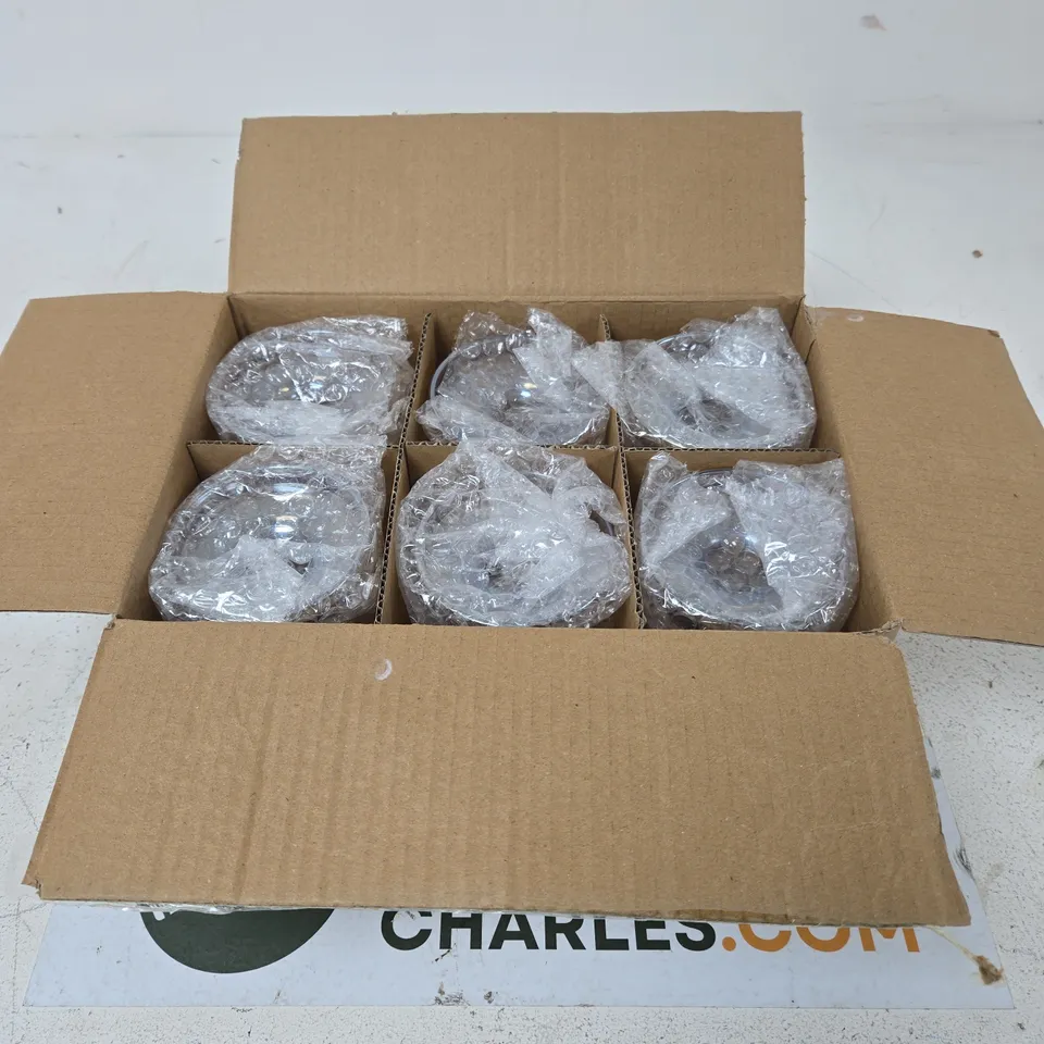 6 X GISELA GRAHAM LONDON GLASS CANDLE HOLDERS