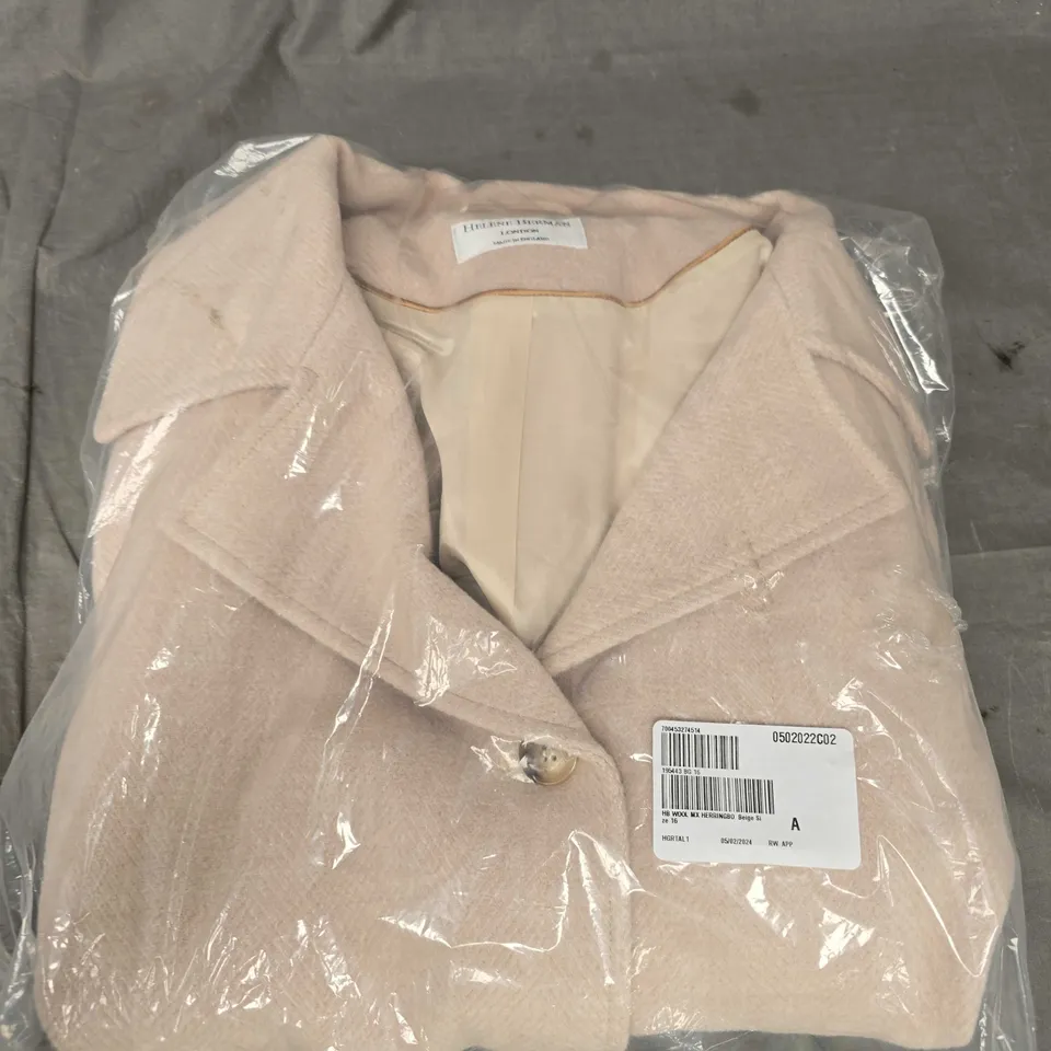 HELENE BERMAN HERRINGBO JACKET IN BEIGE - 16
