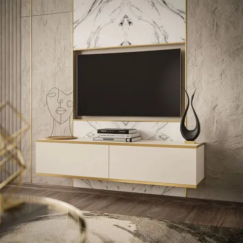 BOXED AMBER-LEA TV STAND FOR TVS UP TO 65" (1 BOX)