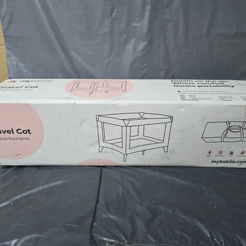 BOXED MYBABIE TRAVEL COT - COLLECTION ONLY