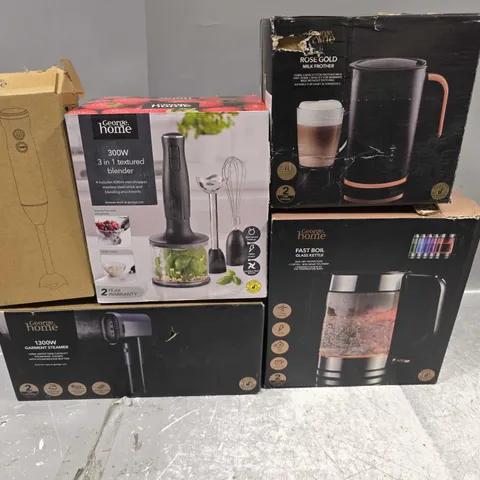 LOT OF 9 ASSORTED HOME APPLIANCES TO INCLUDE KETTLES, BLENDER AND GARMENT STEAMER