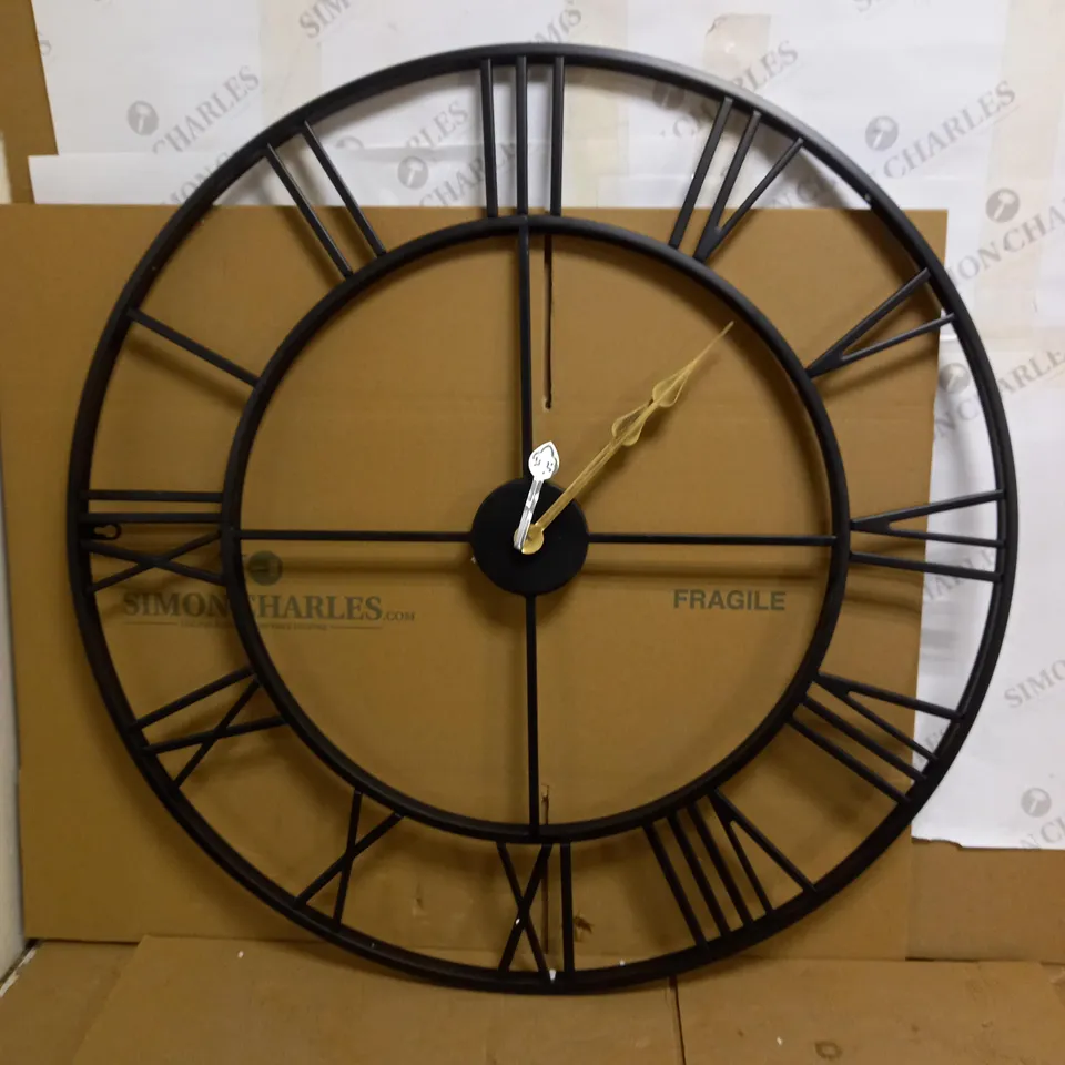 DESIGNER LARGE BLACK WALL CLOCK 